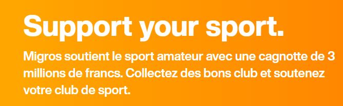 Migros | Support your Sport